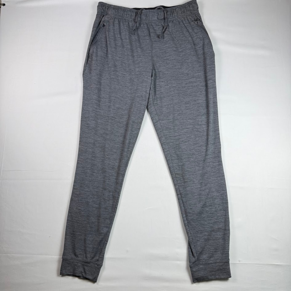 Glacier Performance Mens Gray Heathered Jogger Pants Size Large Activewear